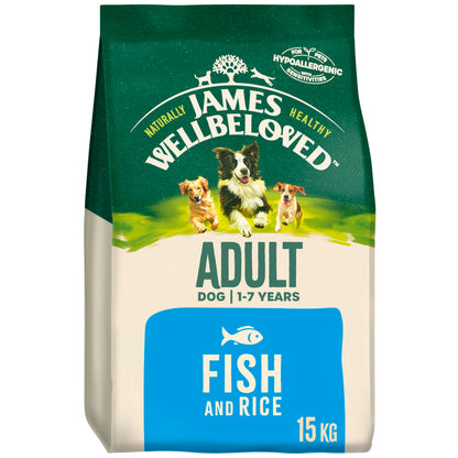 James Wellbeloved Fish & Rice Adult Dog Food 15KG