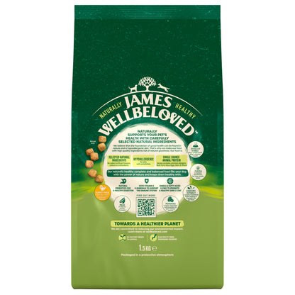 James Wellbeloved Turkey & Veg Grain Free Small Breed Adult Dog Food 1.5KG