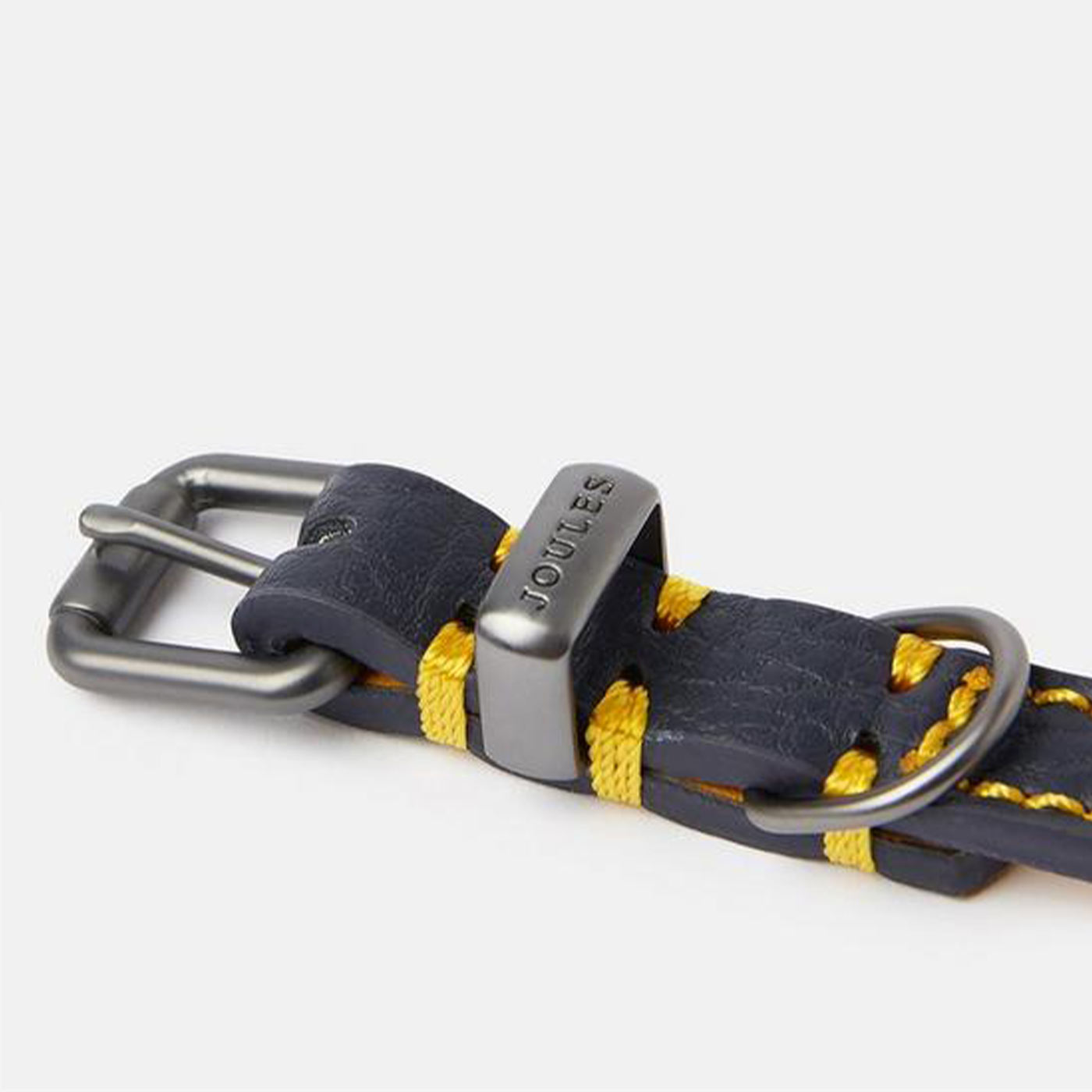 Joules Navy Leather Dog Collar
