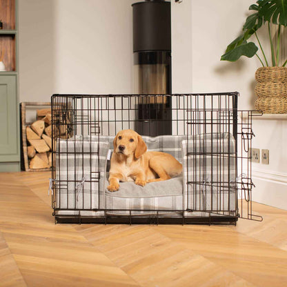 Dog Crate Bumper in Balmoral Dove Grey Tweed by Lords & Labradors