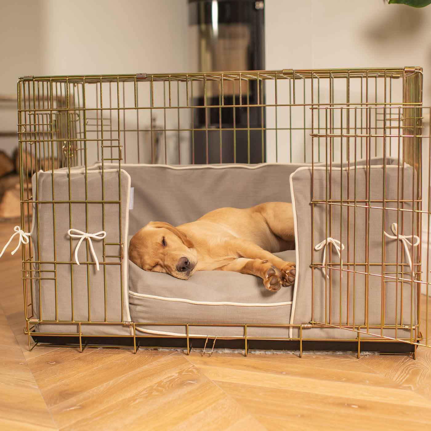 Gold Crate, Savanna Cushion And Bumper Set | Bedding | Lords & Labradors
