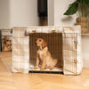 Gold Dog Crate with Crate Cover in Balmoral Natural Tweed by Lords & Labradors