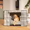 Dog Crate Set In Balmoral Dove Grey Tweed by Lords & Labradors