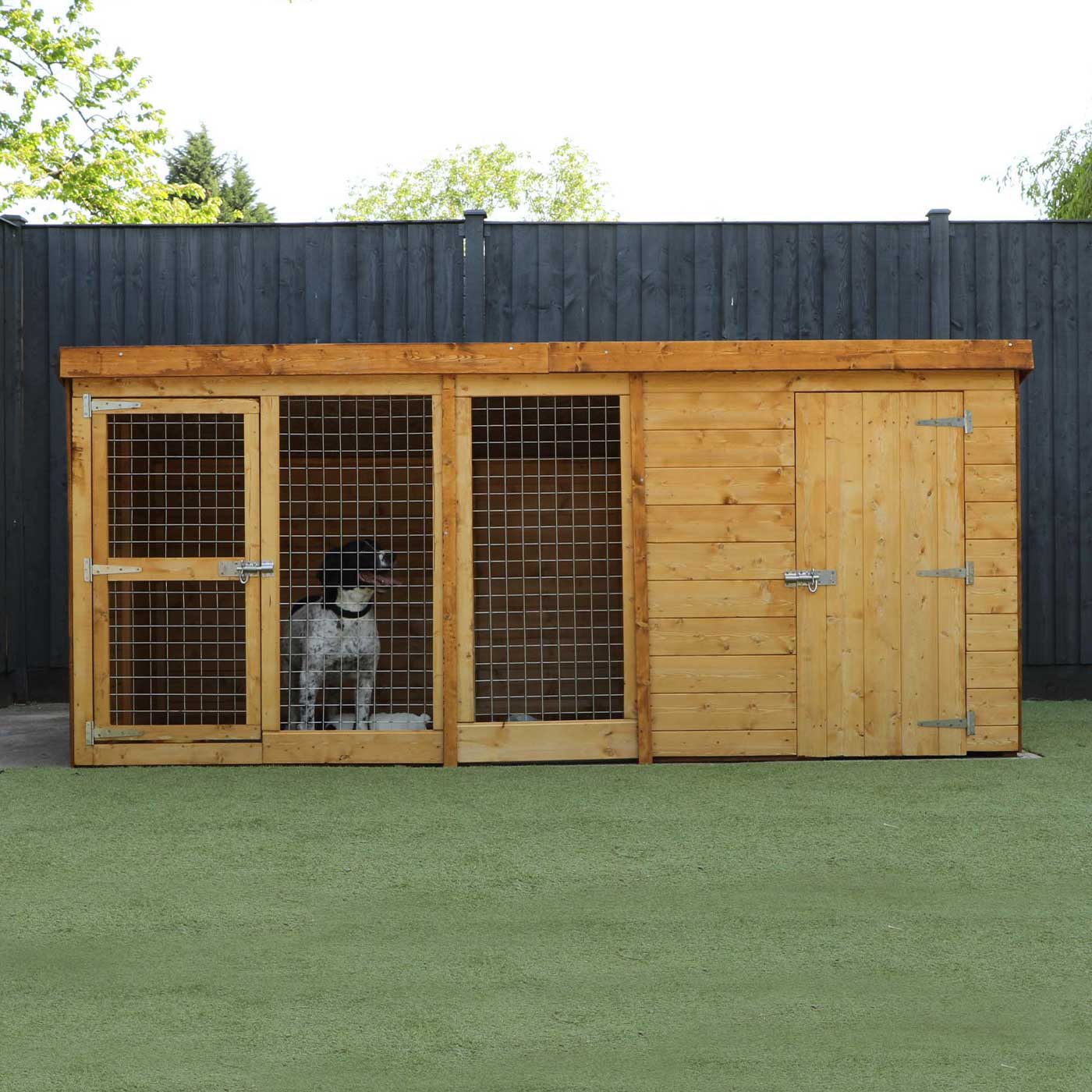 Mercia Berkshire Outdoor Dog Kennel & Run 10 x 4ft