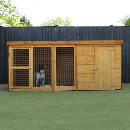 Mercia Berkshire Outdoor Dog Kennel & Run 10 x 4ft
