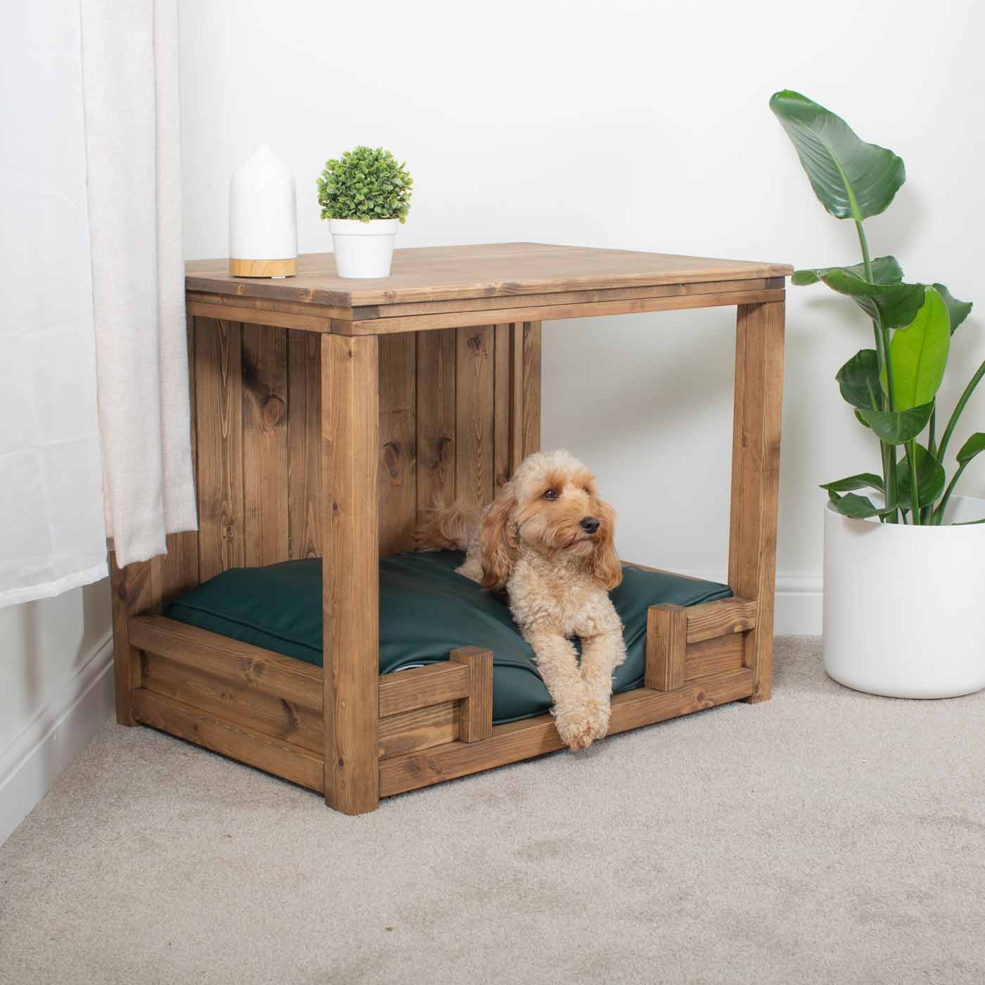 Wooden Broadsand Open Dog Crate by Lords & Labradors