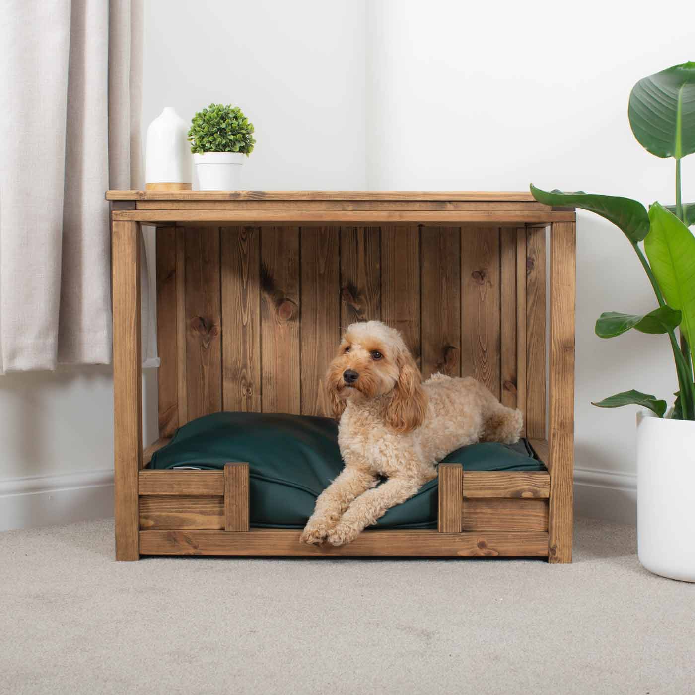 Wooden Broadsand Open Dog Crate by Lords Labradors