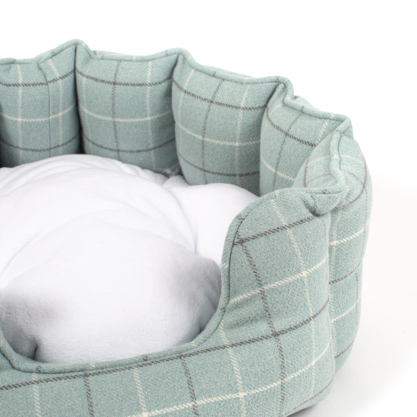 High Wall Check Tweed Bed For Dogs