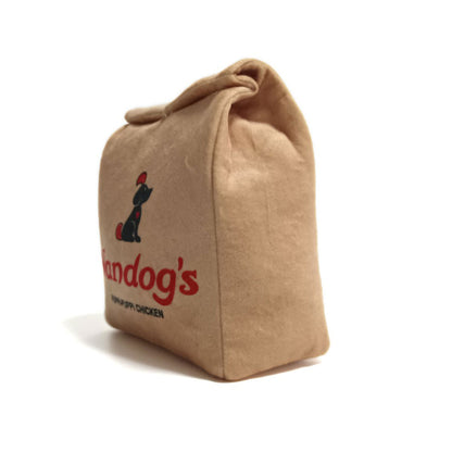 CatwalkDog Nandogs & Five Dogs Takeaway Bag Dog Toy