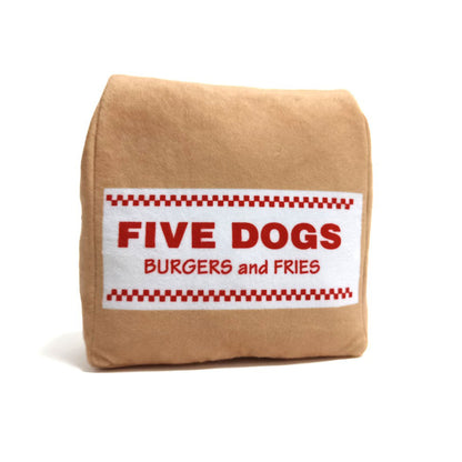 CatwalkDog Nandogs & Five Dogs Takeaway Bag Dog Toy