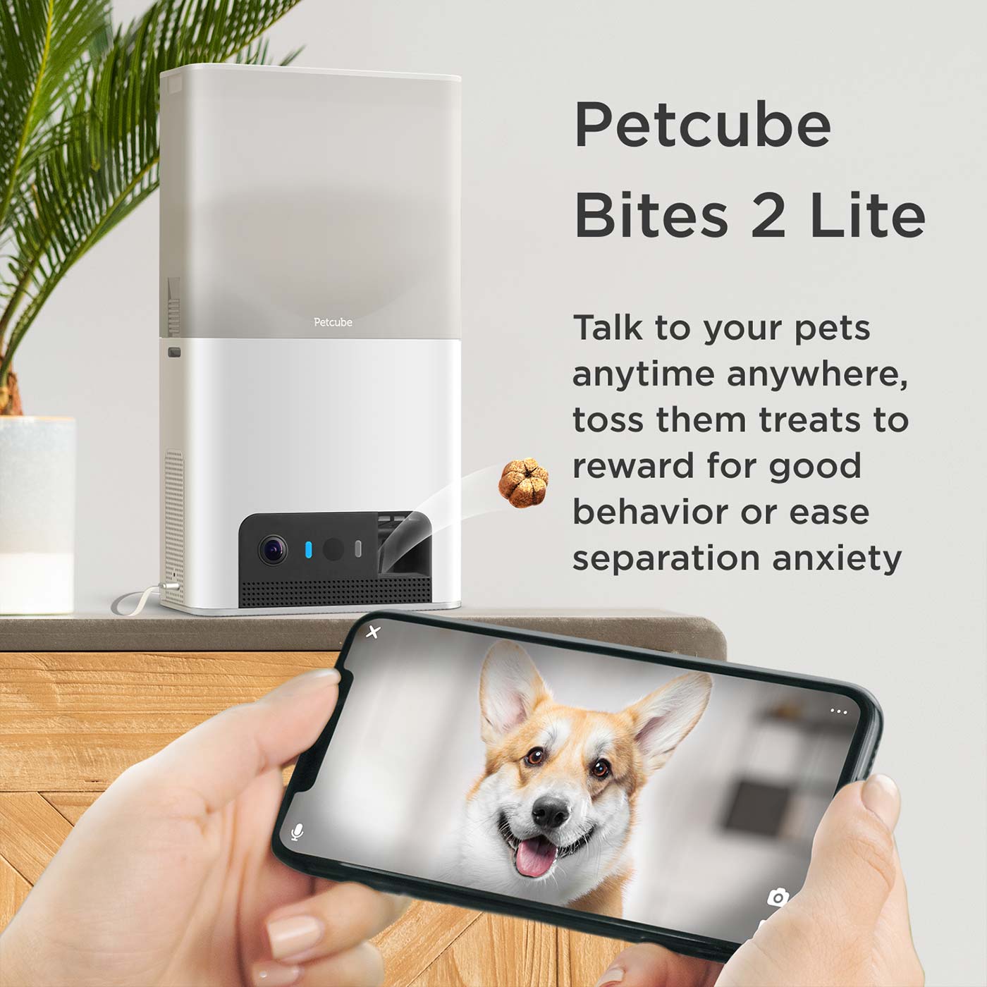 Petcube Bites 2 Lite Interactive Pet Camera With Treat Dispenser