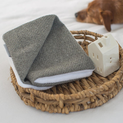 [color:pewter herringbone]  Luxury Herringbone Pet Scent Blanket collection, In Stunning Pewter Herringbone. The Perfect Blanket For Dogs, Available at Lords & Labradors