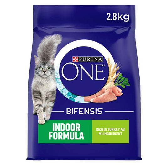 Purina One Adult Indoor Cat Turkey and Whole Grain Dry Food 2.8KG
