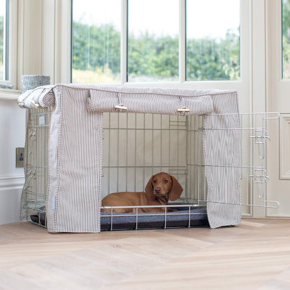 Dog Crate Cover in Regency Stripe by Lords & Labradors