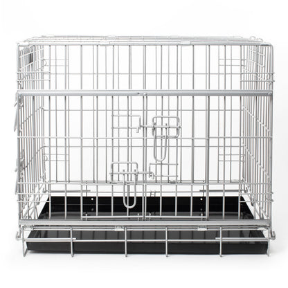 Sliding Door Dog Crate in Grey by Lords & Labradors