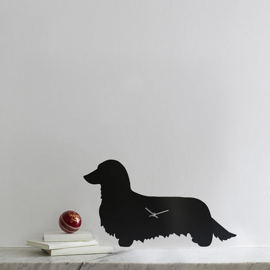 Wagging Tail Long Haired Dachshund Clock by The Labrador Company