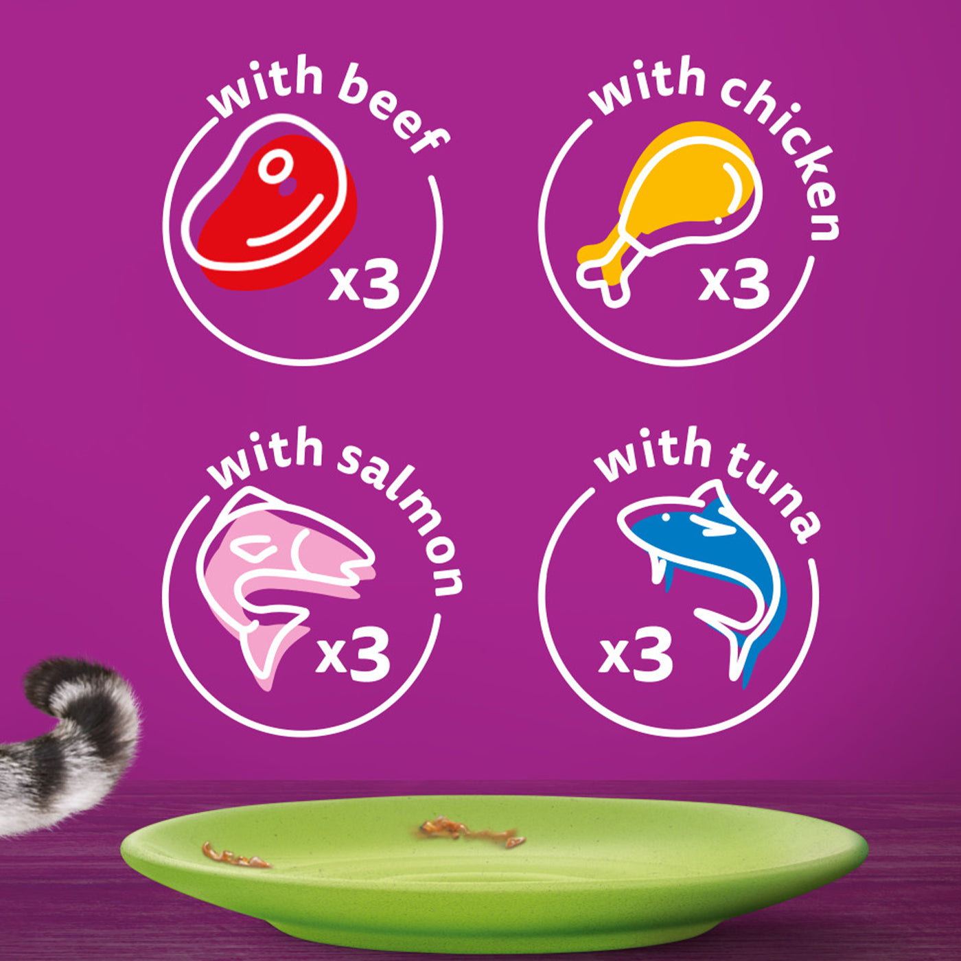 Whiskas 1+ Cat Mixed Menu in Jelly (12x85g)