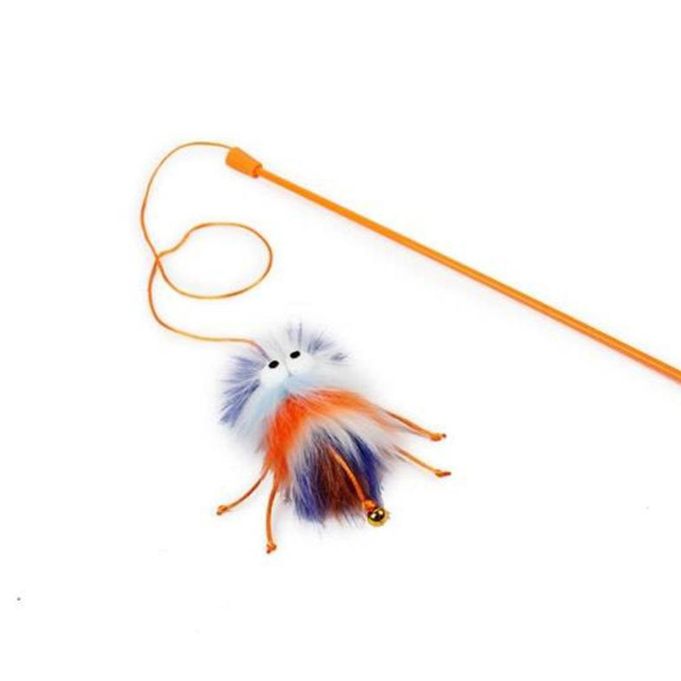 All For Paws Furry Ball Fluffer Wand in Orange