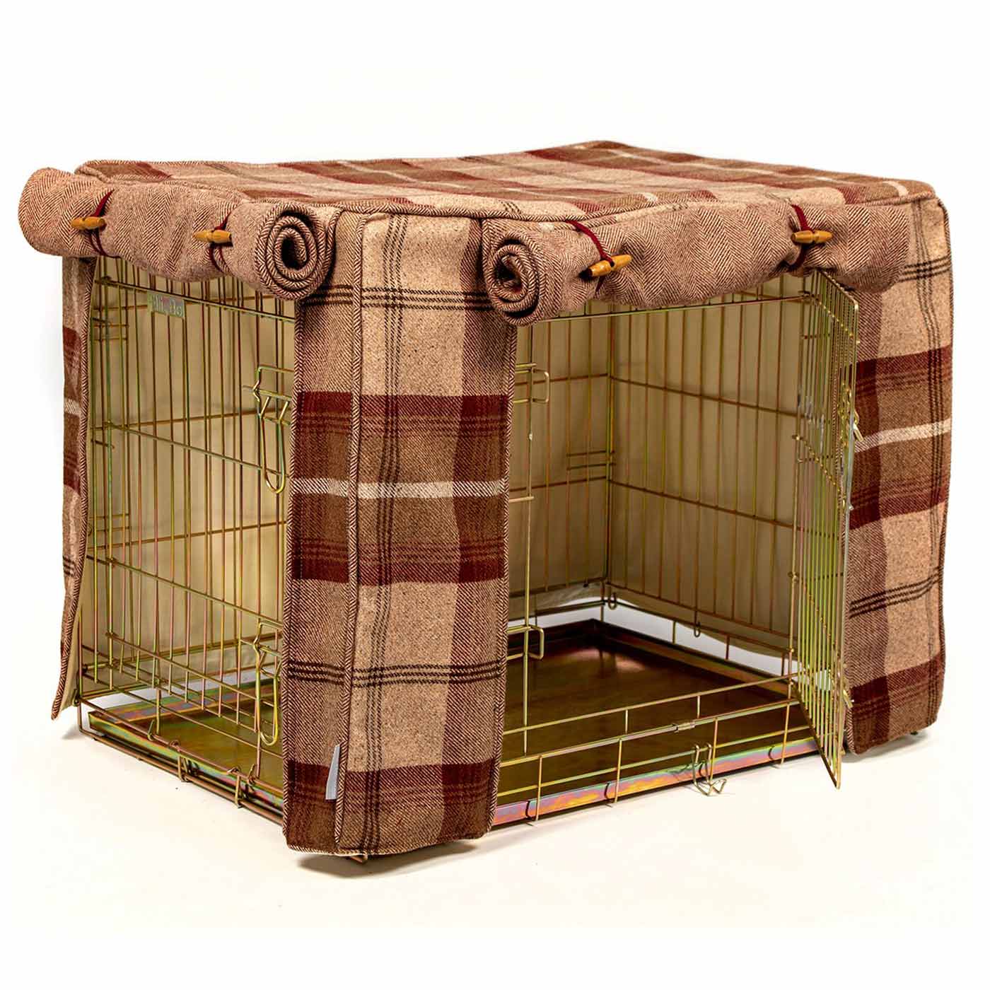 Dog Crate Cover in Balmoral Mulberry Tweed by Lords & Labradors