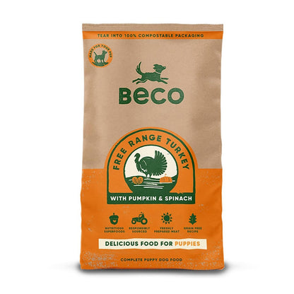 Beco Free Range Turkey With Pumpkin & Spinach Puppy Food