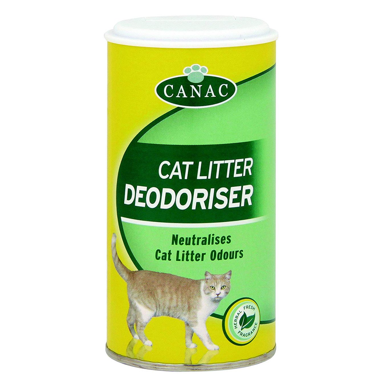 Tub of Canac cat litter deodoriser