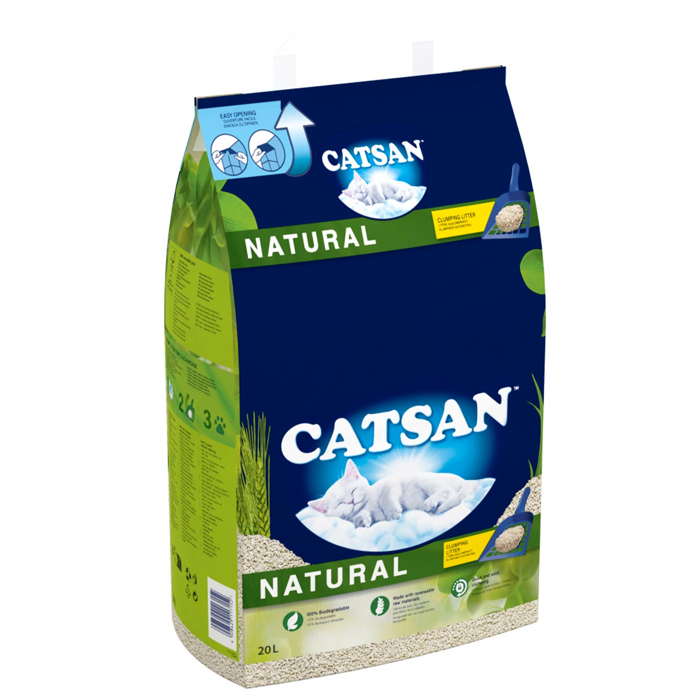 CATSAN Natural Biodegradable Clumping Cat Litter 20L