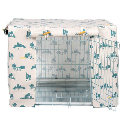 Dog Crate Cover in Central Park Oil Cloth by Lords & Labradors