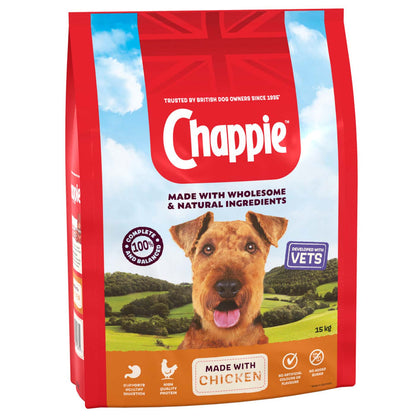 Chappie Complete Adult Dry Dog Food with Chicken & Wholegrain Cereal 15KG