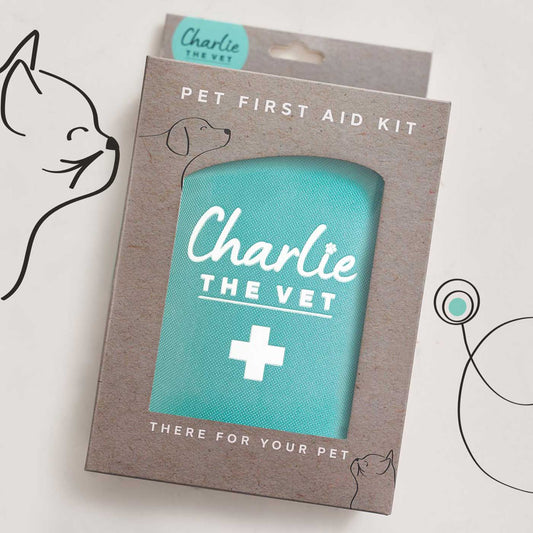 Discover, Charlie The Vet Pet First Aid Kit. Available at Lords and Labradors