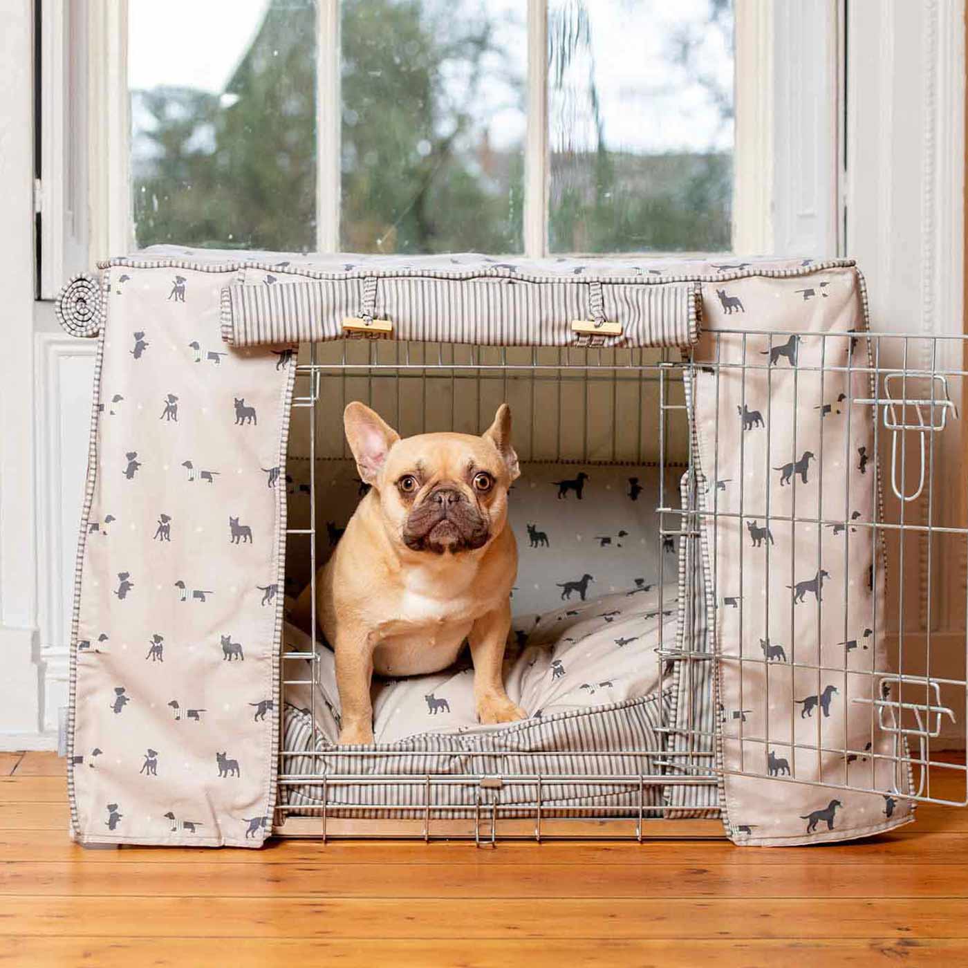 Dog Crate Cover in Cosmopolitan Dog Cotton by Lords & Labradors