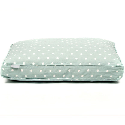 [color:duck egg spot] Luxury Dog Crate Cushion from Spots and stripe collection, in Duck Egg Spot Crate Cushion Cover The Perfect Dog Crate Accessory, Available Now at Lords & Labradors