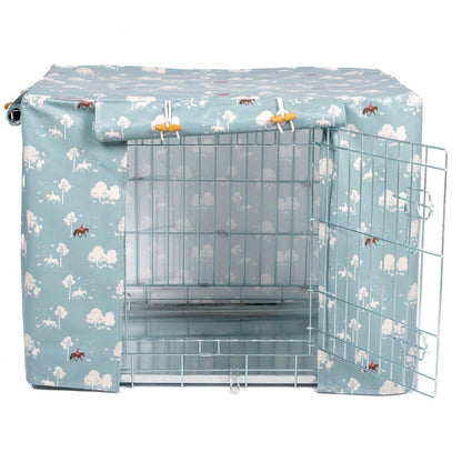 Dog Crate Cover in Country Park Oil Cloth by Lords & Labradors