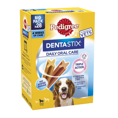 Pedigree DentaStix Medium Dog Daily Dental Sticks 28 Pack