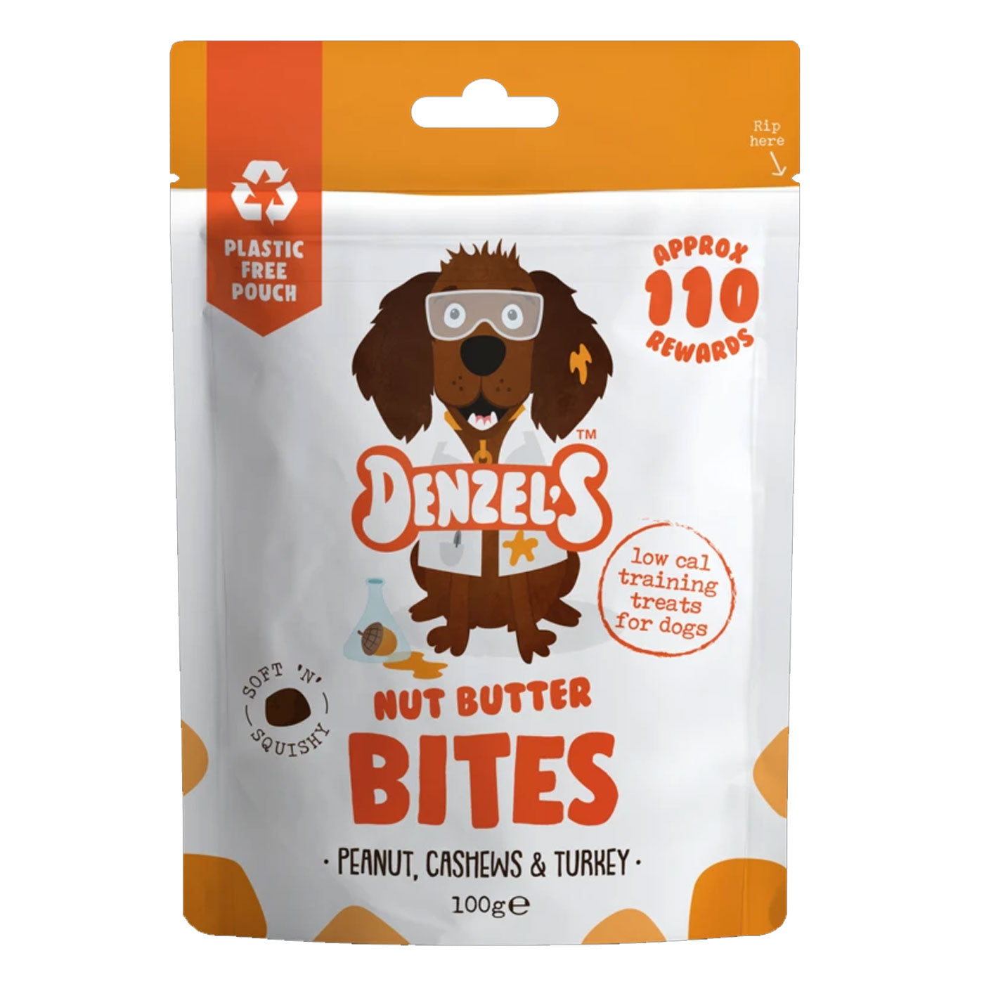 Denzel's Soft 'n' Squishy Nut Butter Bites For Dogs 100g