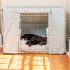 Dog Crate Set in Duck Egg Spot Oil Cloth by Lords & Labradors