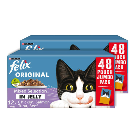 Felix as good as it look mixed selection in jelly 96 x 100g pack