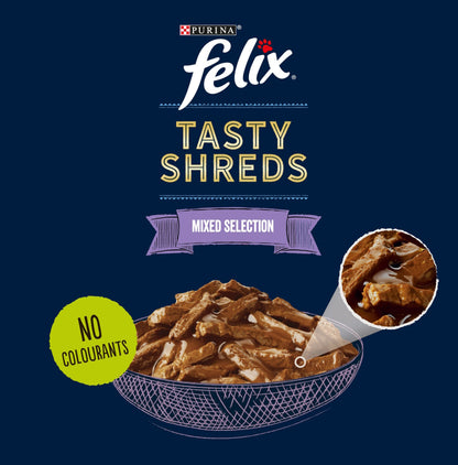 Felix Tasty Shreds Mixed Selection (40 x 80g)