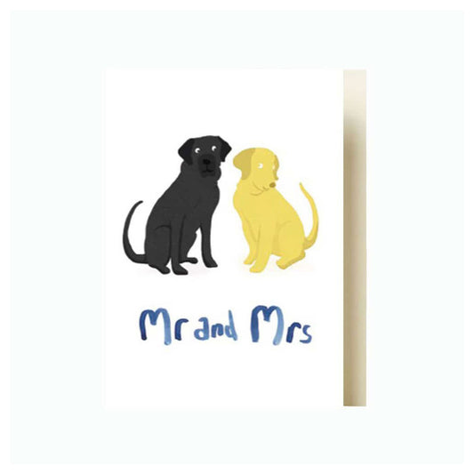 Labrador Mr & Mrs Card by Fenella Smith