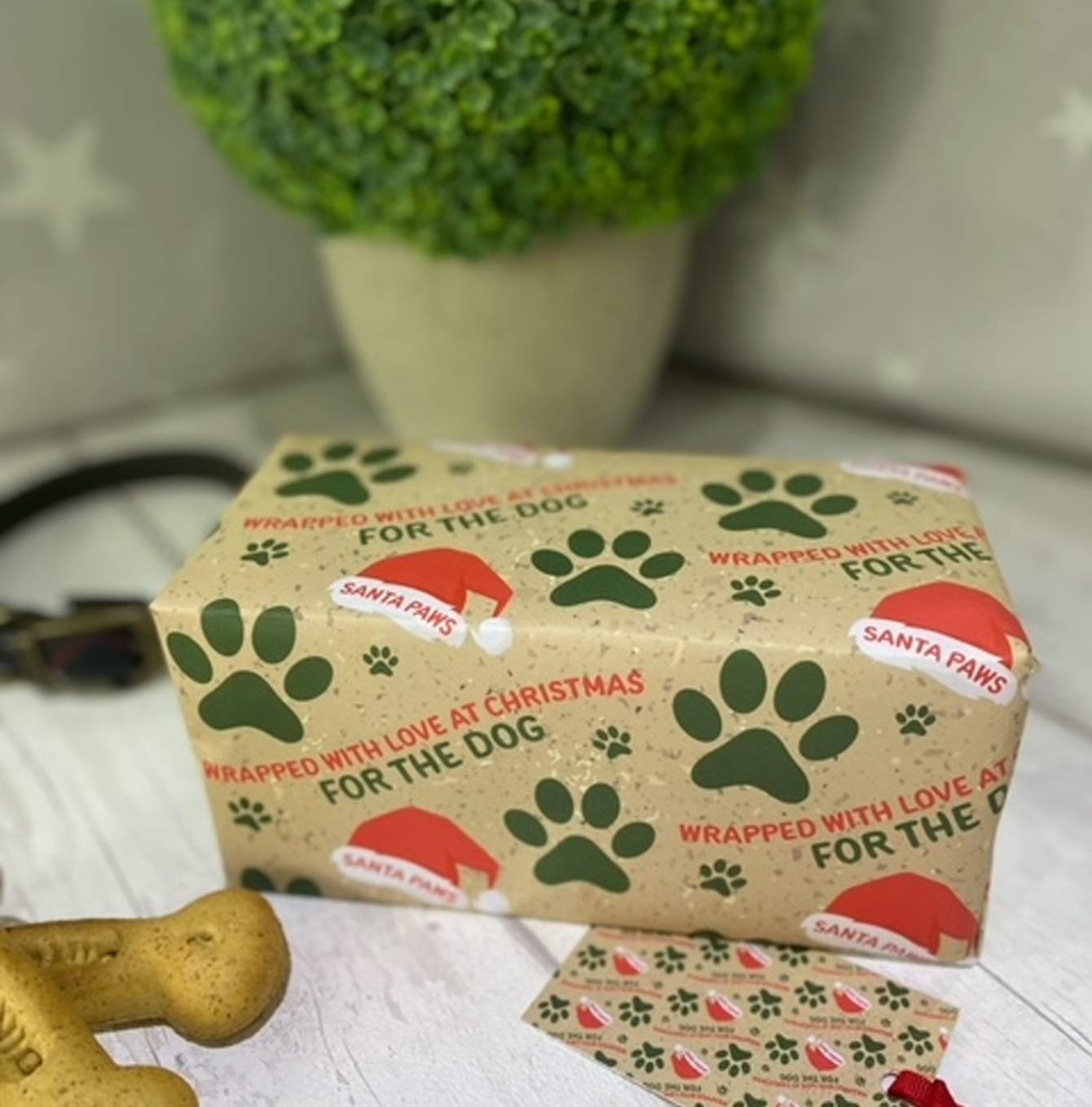 For the dog christmas wrapping paper