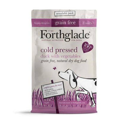 Forthglade Cold Pressed Grain Free Duck Food for Dogs Packaging