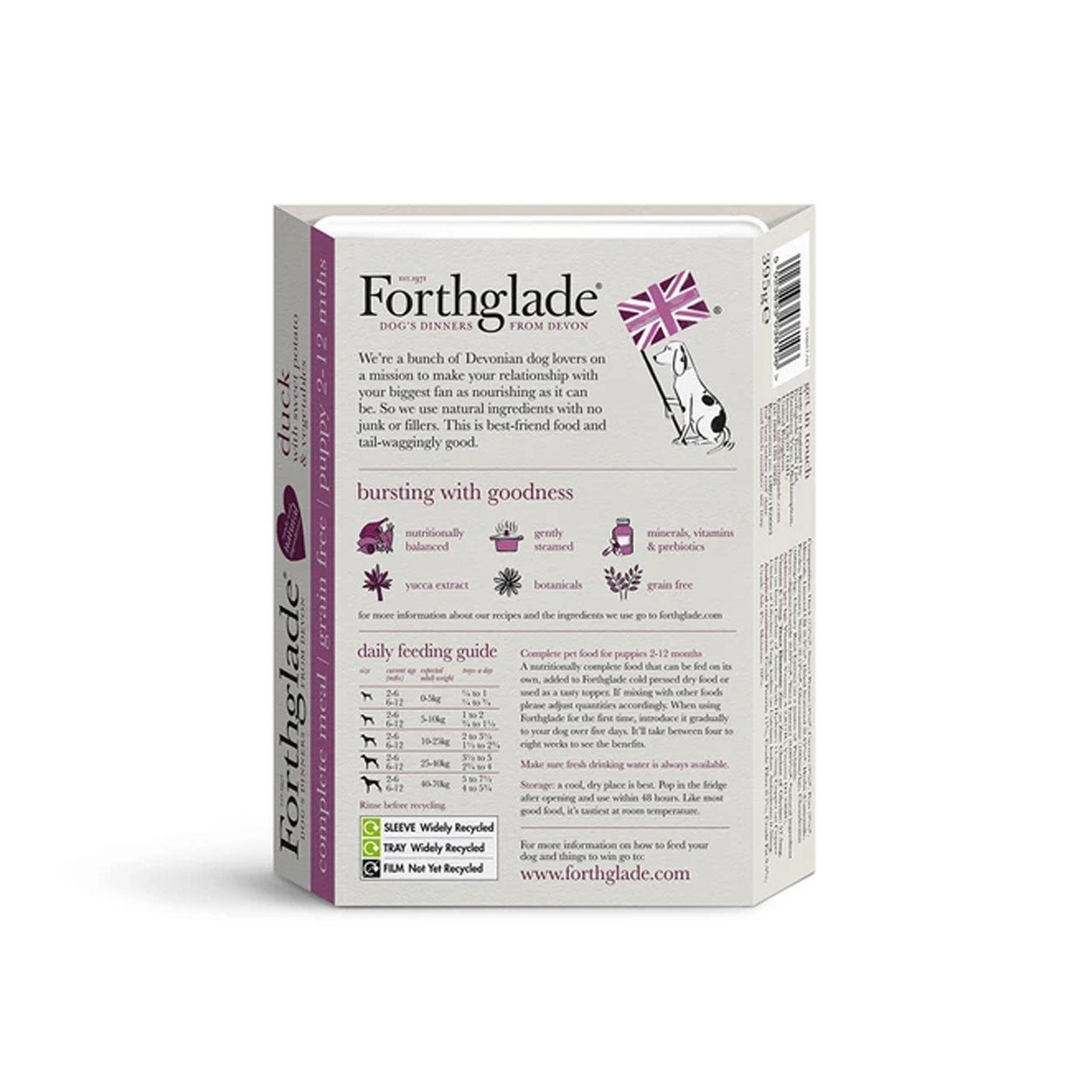 Forthglade Grain Free Duck Puppy Food