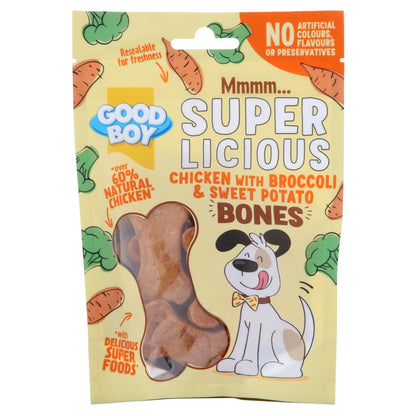 Good Boy Super-Licious Chicken, Broccoli & Sweet Potato Bones 100g