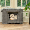 Dog Crate Cover in Granite Bouclé by Lords & Labradors