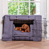 Dog Crate Set In Oxford Herringbone Tweed by Lords & Labradors