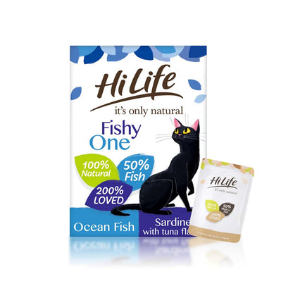HiLife It's Only Natural The Fishy One In Jelly Wet Cat Food Pouches