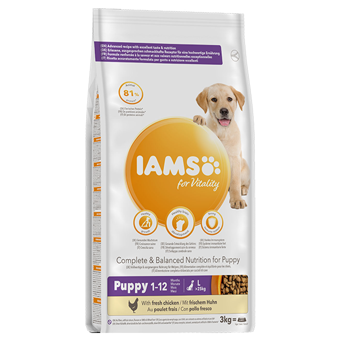 IAMS Vitality Large Breed Puppy Food with Fresh Chicken