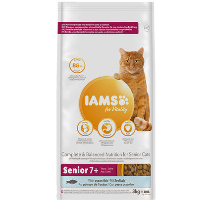 IAMS Vitality Senior Dry Cat Food With Ocean Fish 2KG