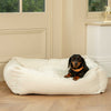 Box Bed For Dogs in Ivory Bouclé by Lords & Labradors