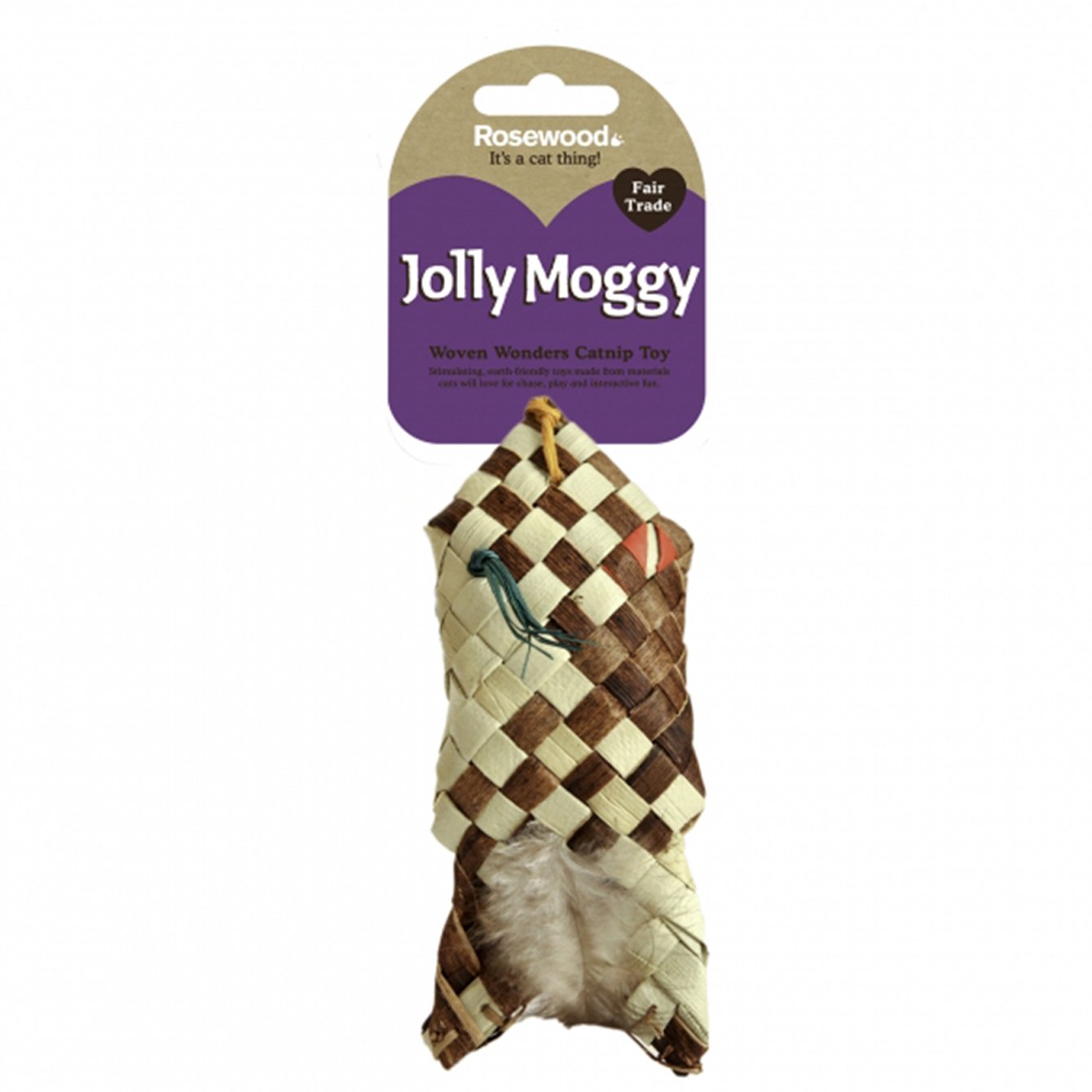 Rosewood Jolly Moggy Woven Wonders Fish Cat Toys