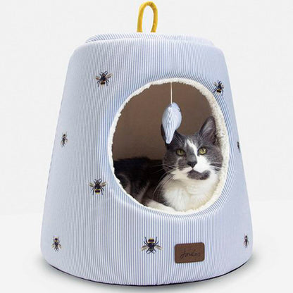 Joules Bee Stripe Hideaway Cat Bed Studio Cat